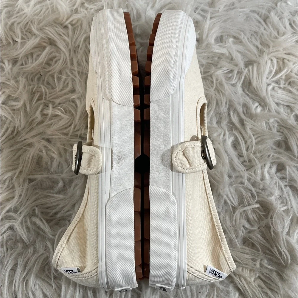 VANS Mary Jane Style 93 Buckle Strap Women’s Shoes White Canvas Size 9.5 NEW - Picture 11 of 15
